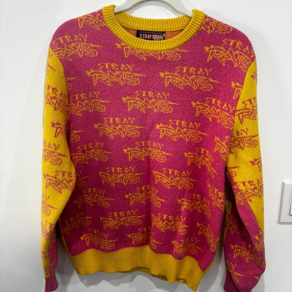 Stray Rats Pink + Yellow Sweater | Size M | Perfect Condition 💖💛 - Picture 1 of 4